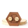 Dřevěné náušnice Šestihran - Hexagon Natural - Image 3